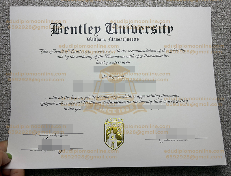 Bentley University diploma