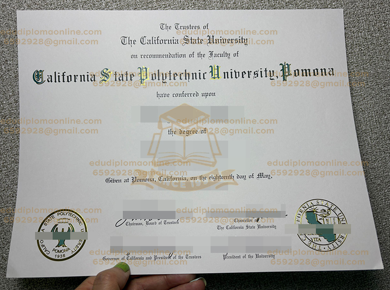 Cal Pomona diploma
