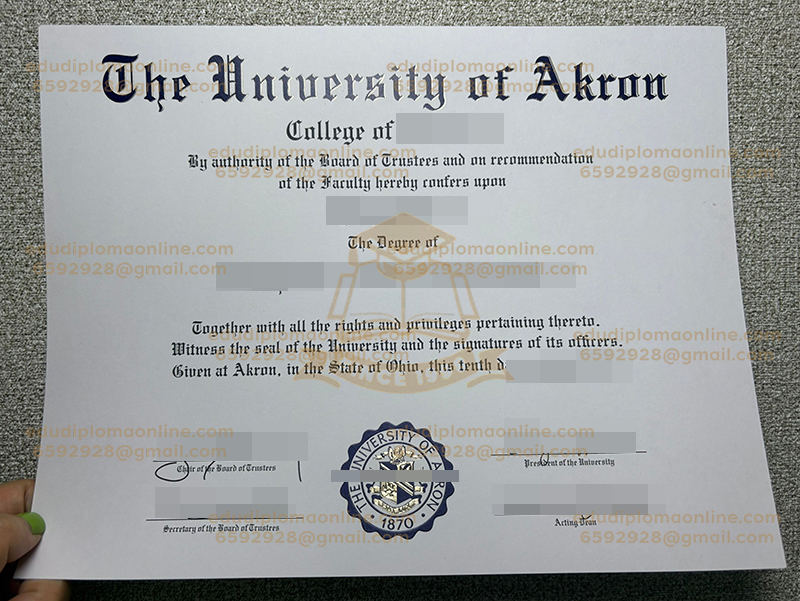 University of Akron diploma