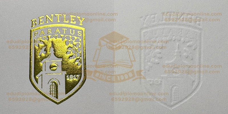 Bentley University diploma Golden-stamping embossed seal