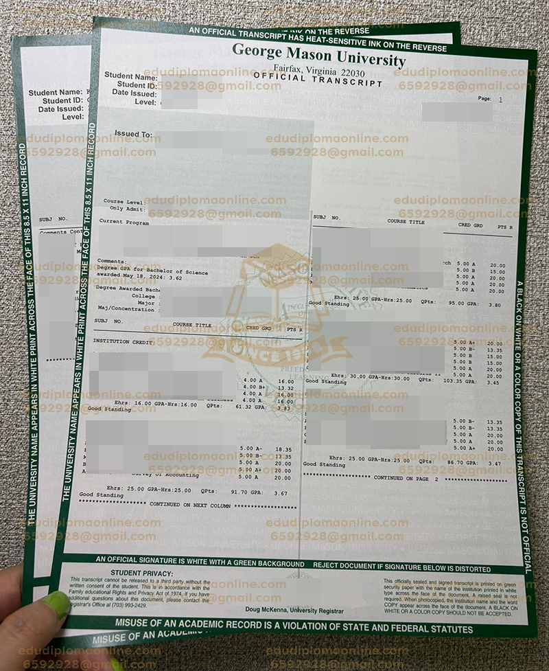 GMU transcript