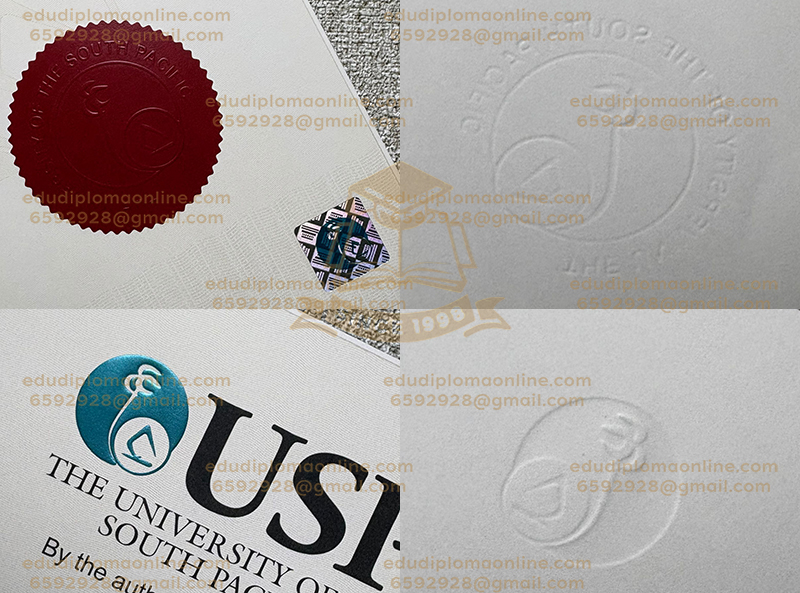 USP diploma hologram and embossed seal