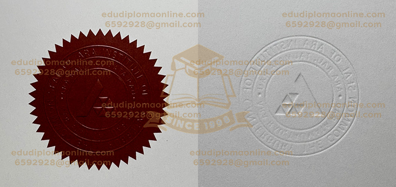 Ara Institute of Canterbury diploma embossed seal