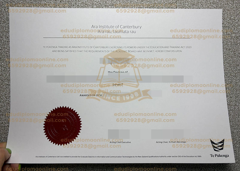 Ara Institute of Canterbury diploma