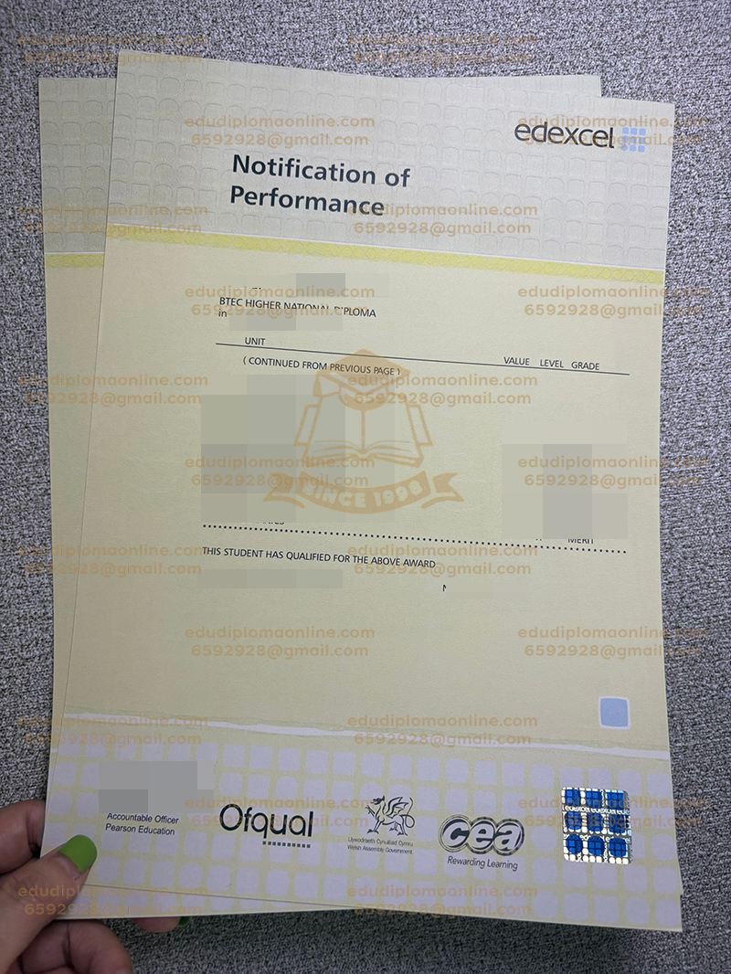 BTEC HND transcript