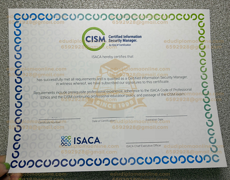 CISM Certificate