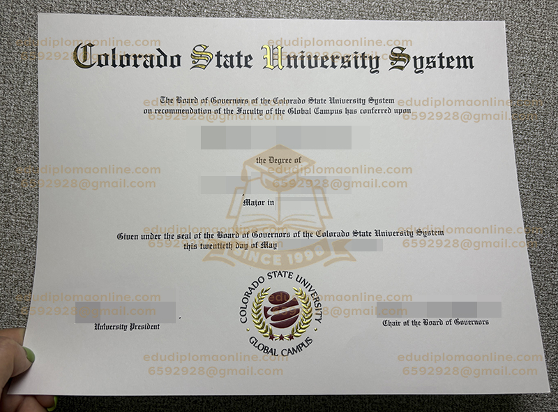 Colorado State University diploma