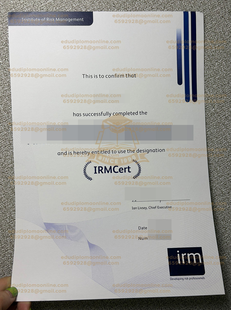 IRM certificate