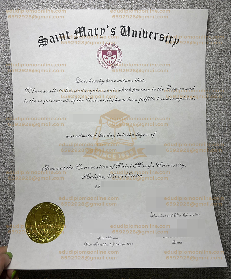 Saint Mary's University diploma