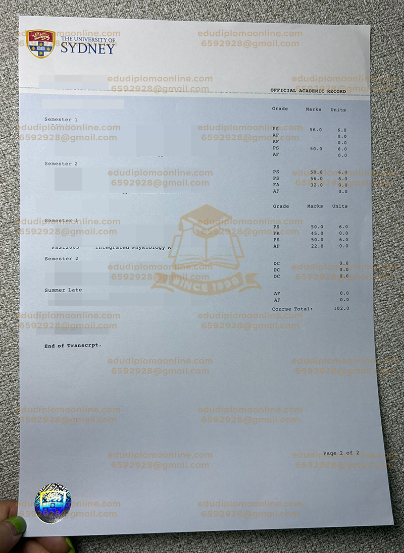 USYD transcript