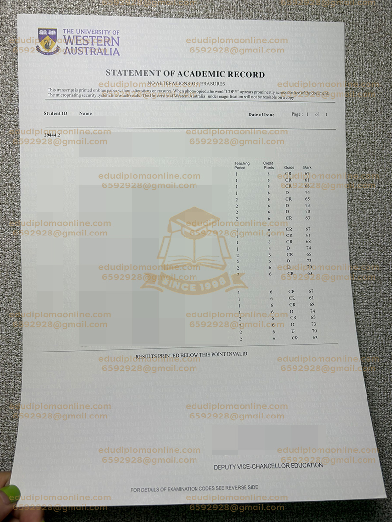 UWA transcript