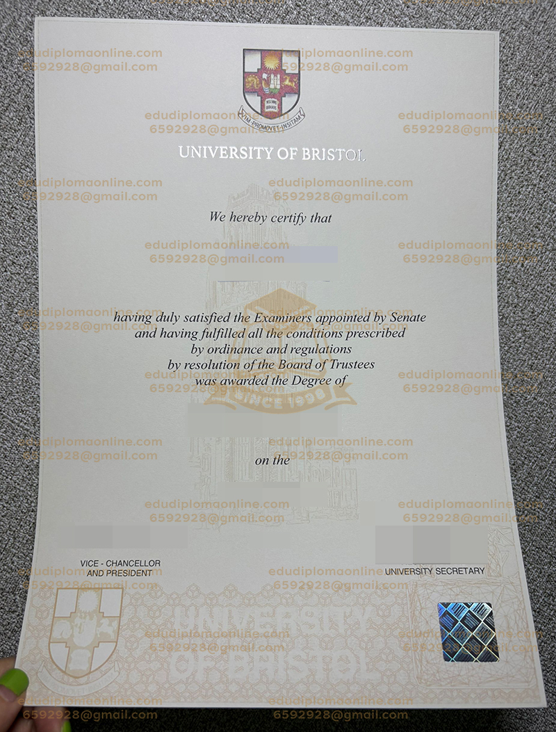 Diploma Universiteit van Bristol