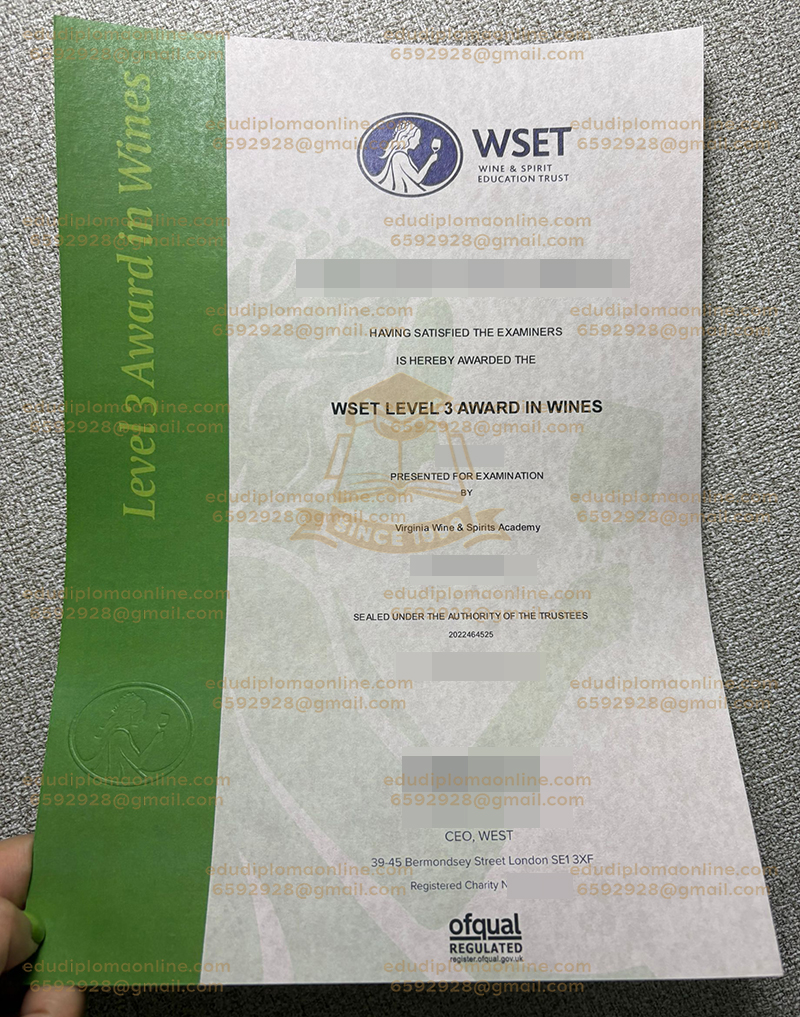 WSET Level 3 Certificate