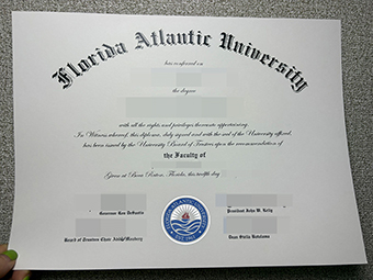 フロリダ・アトランティック大学卒業証書