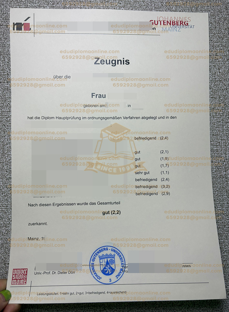 JGU Zeugnis