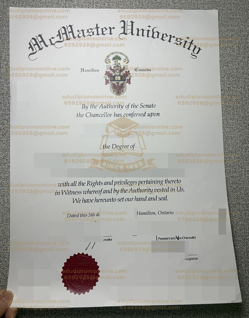 McMaster University diploma