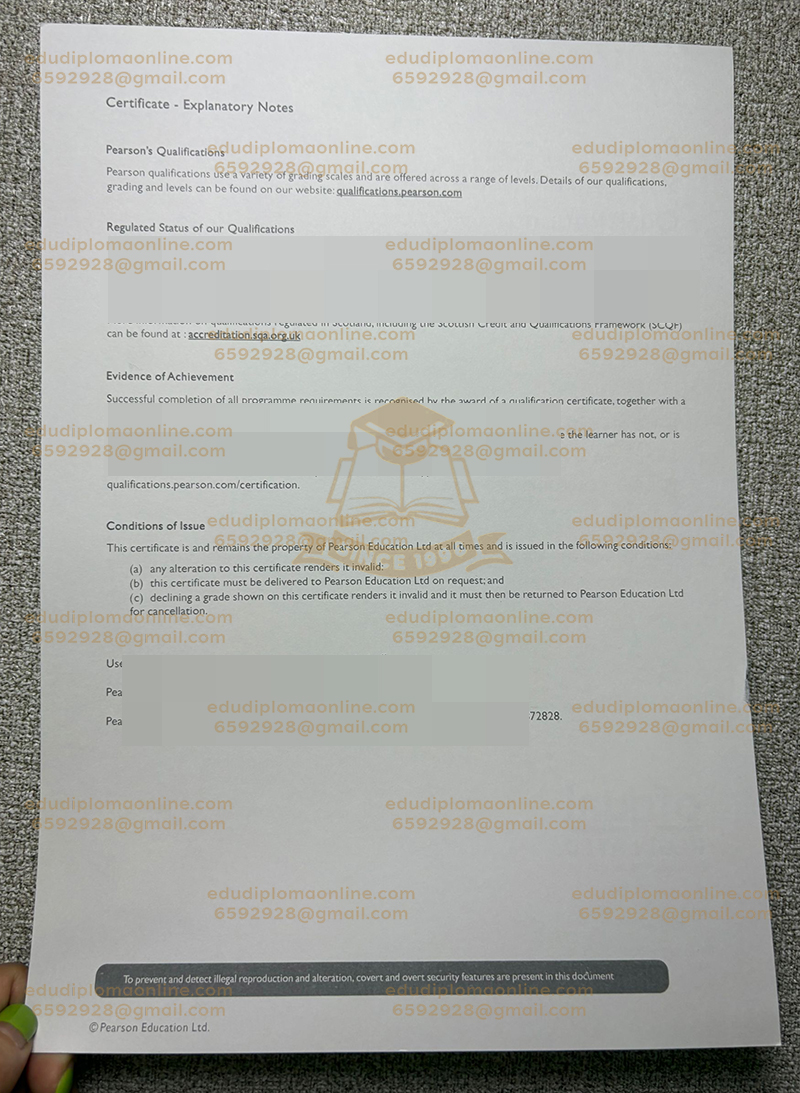 Pearson functional skills certificate back