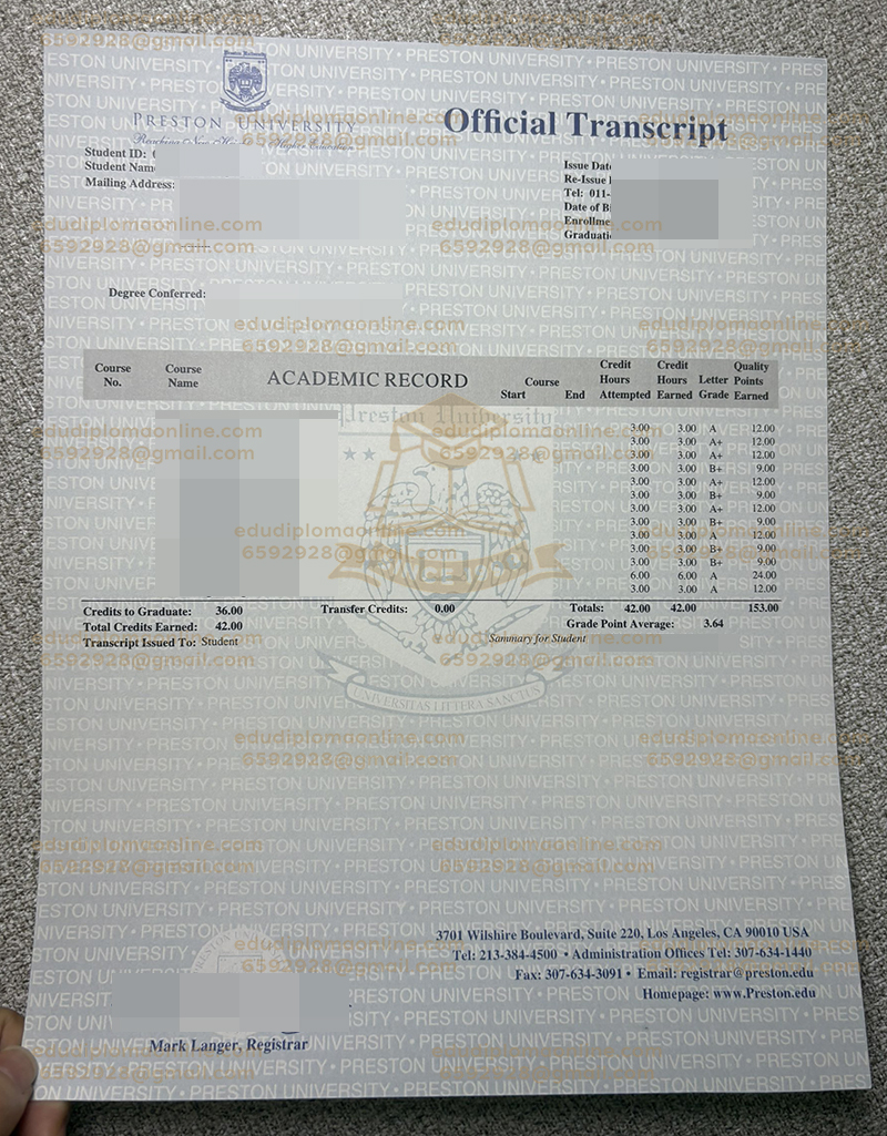 Princeton University transcript