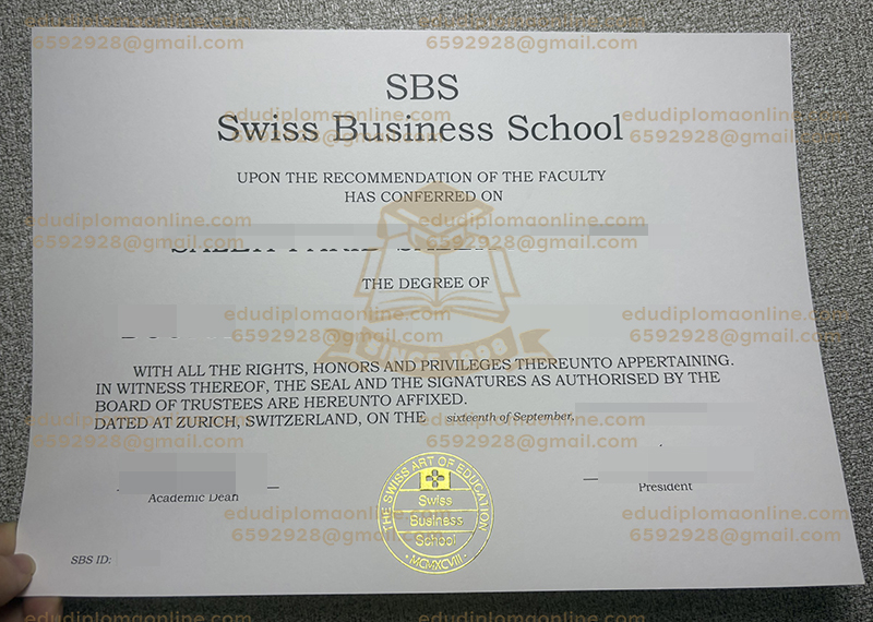 SBS Swiss Business School diploma