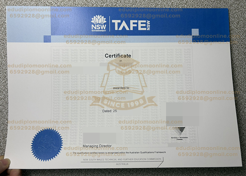 TAFE NSW Certificate