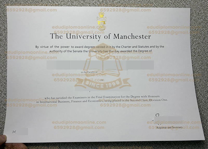 University of Manchester diploma
