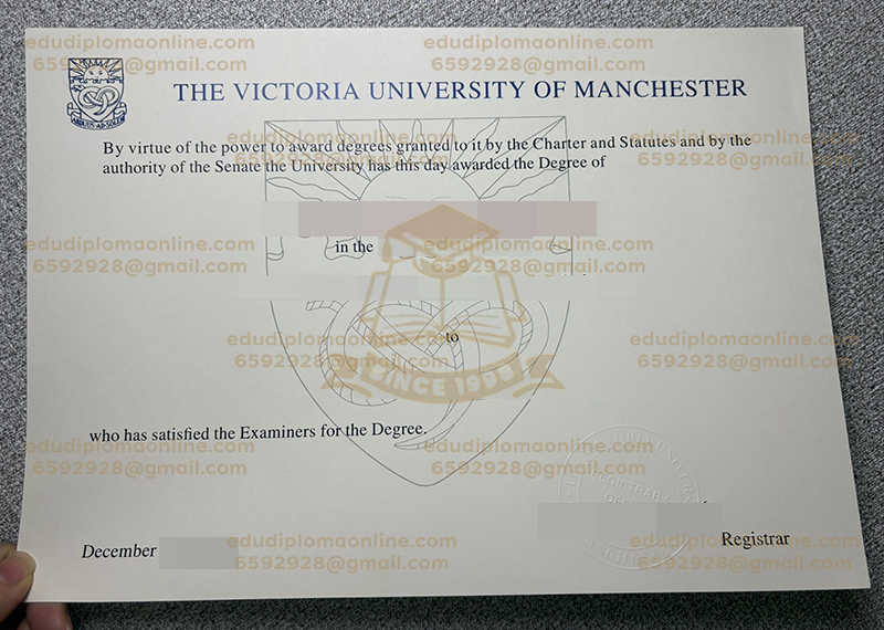 Victoria University of Manchester degree