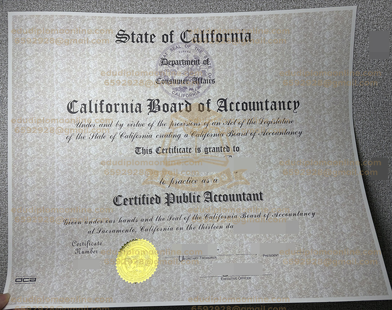 California CPA Certificate