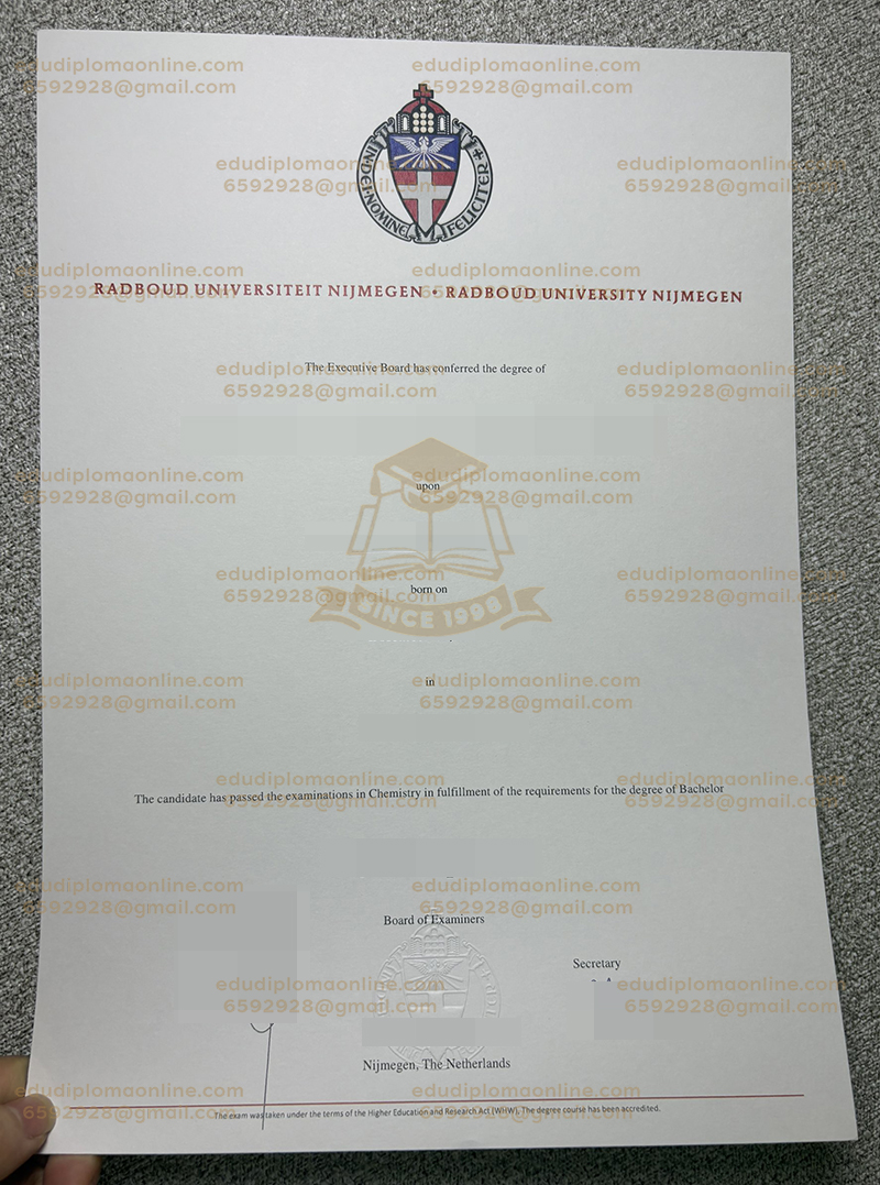 Radboud University diploma
