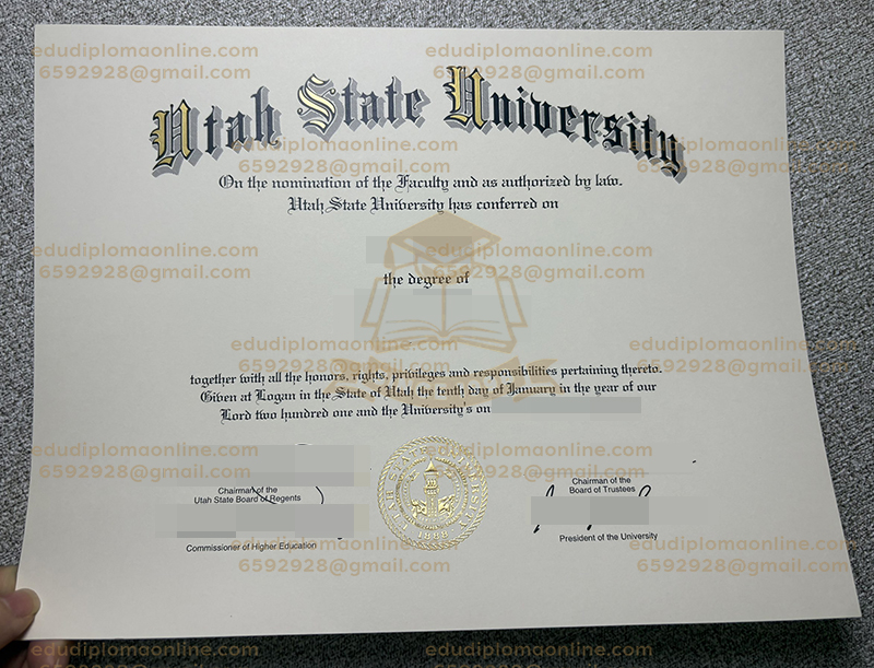 Utah State University diploma